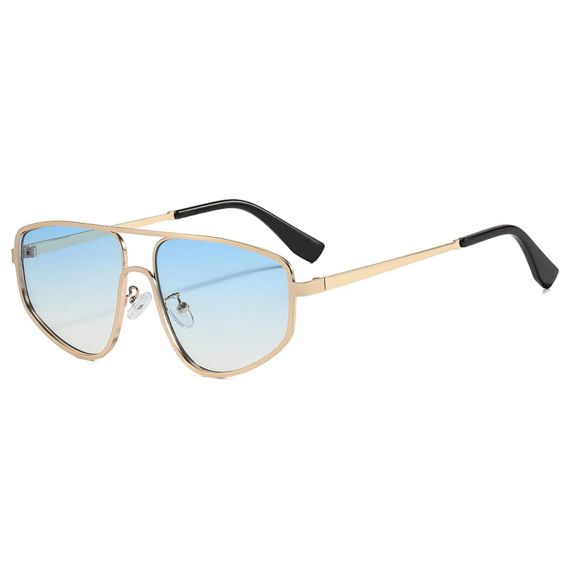 SHAUNA Retro Metal Double Bridges Square Sunglasses Women Fashion Clear Gradient Men Shades UV400 Cat Eye Sun Glasses GIORGIO MARENO