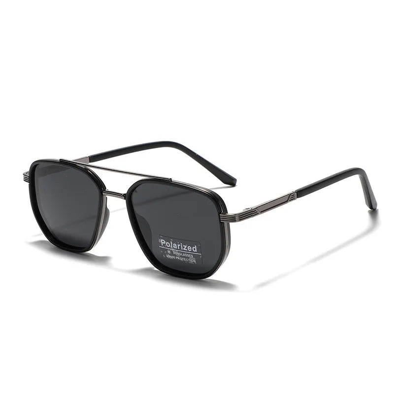 2026 Brand New Luxury Designer TR90 Polarized Sunglasses for Men, Retro Style Metal Square Shades, Outdoor Driving UV400 Glasses GIORGIO MARENO