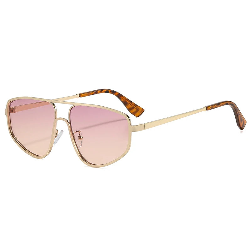 SHAUNA Retro Metal Double Bridges Square Sunglasses Women Fashion Clear Gradient Men Shades UV400 Cat Eye Sun Glasses GIORGIO MARENO