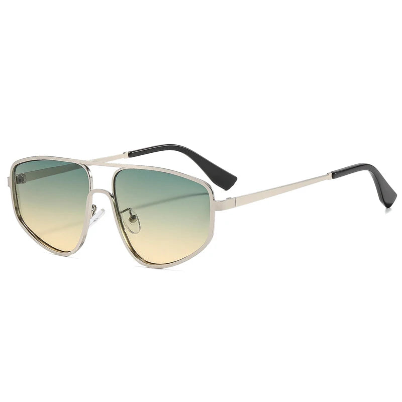 SHAUNA Retro Metal Double Bridges Square Sunglasses Women Fashion Clear Gradient Men Shades UV400 Cat Eye Sun Glasses GIORGIO MARENO