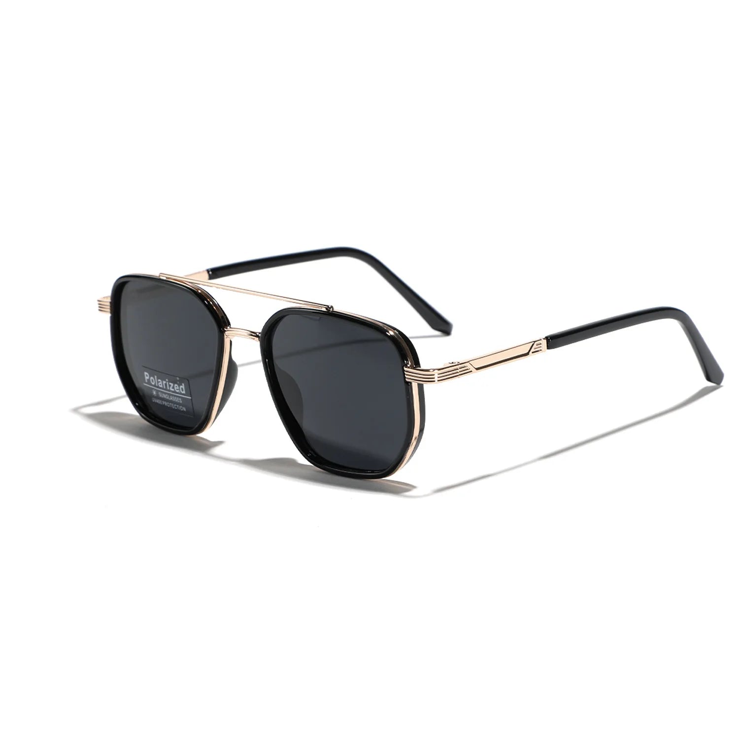 2026 Brand New Luxury Designer TR90 Polarized Sunglasses for Men, Retro Style Metal Square Shades, Outdoor Driving UV400 Glasses GIORGIO MARENO