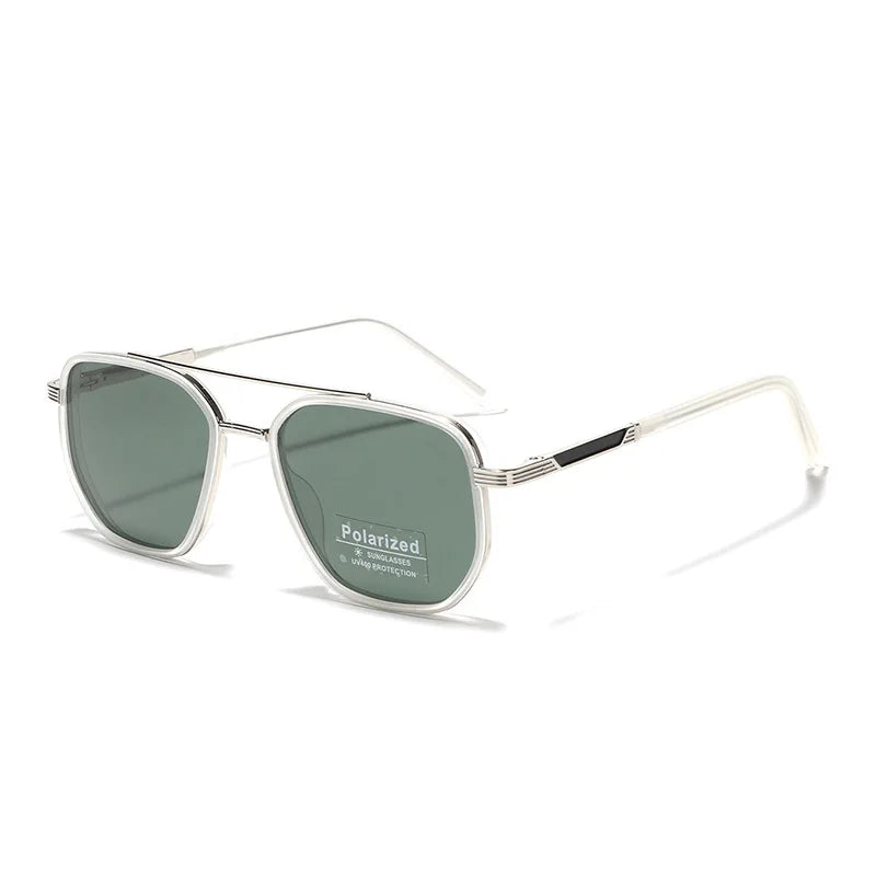 2026 Brand New Luxury Designer TR90 Polarized Sunglasses for Men, Retro Style Metal Square Shades, Outdoor Driving UV400 Glasses GIORGIO MARENO
