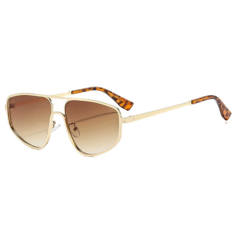 SHAUNA Retro Metal Double Bridges Square Sunglasses Women Fashion Clear Gradient Men Shades UV400 Cat Eye Sun Glasses GIORGIO MARENO